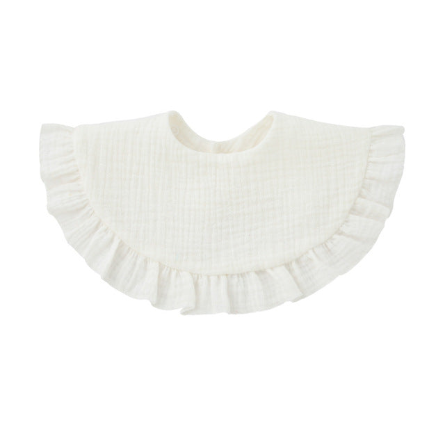 Soft Cotton Ruffle Bib For Infants And Toddlers